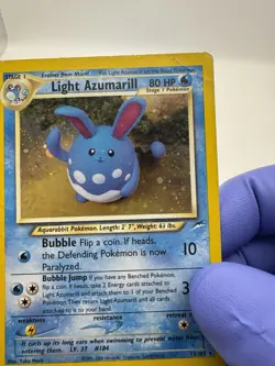 Pokemon TCG Light Azumarill Neo Destiny 13/105 Holo Unlimited Holo Rare HP - Image 3