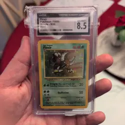 1999 Pokemon Jungle No Symbol Error Pinsir #9 Unlimited Holo Rare CGC8.5 - Image 1