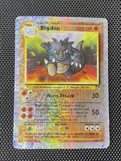 Pokemon Rhydon #35/110 Legendary Collection Reverse Holo Damaged - Image 1
