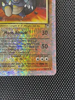 Pokemon Rhydon #35/110 Legendary Collection Reverse Holo Damaged - Image 4