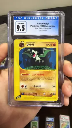 Pokemon TCG Aerodactly 059/088 1st Edition Split Earth Japanese CGC 9.5 GEM MINT - Image 1