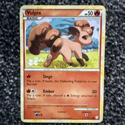 Pokemon TCG Vulpix 87/123 Heartgold & Soulsilver LP - Image 1
