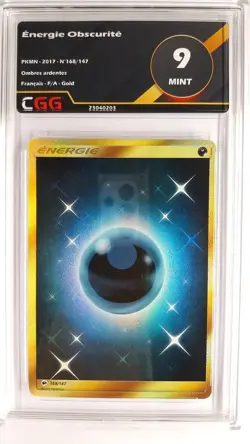 Carte pokemon Energie Obscurite FRANCAIS CGG 9 Ombres ardentes 168/147 23040203 - Image 1