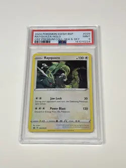 Rayquaza SWSH029 Holo Rare DOUBLE SWIRL Pokemon Crown Zenith Promo PSA 9 MINT - Image 1