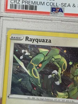 Rayquaza SWSH029 Holo Rare DOUBLE SWIRL Pokemon Crown Zenith Promo PSA 9 MINT - Image 2