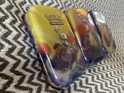 Pokemon TCG Kanto Power Mini Tins x 3 - H24 - Mewtwo Charizard Dragonite - New - Image 2