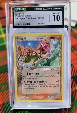 Pokemon TCG Kingler delta Species EX Crystal Guardians 22/100 CGC 10 - Image 1