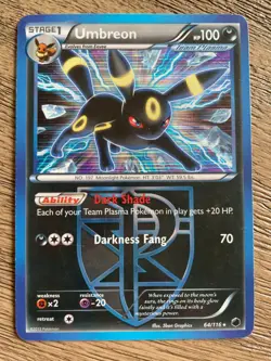 Pokemon Umbreon - 64/116 - Rare Theme Deck Exclusive (Used) - Image 1