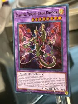 Starving Venom Fusion Dragon LEDD-ENC25 Ultra Rare 1st Edition YuGiOh Card NM - Image 3