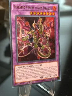 Starving Venom Fusion Dragon LEDD-ENC25 Ultra Rare 1st Edition YuGiOh Card NM - Image 4