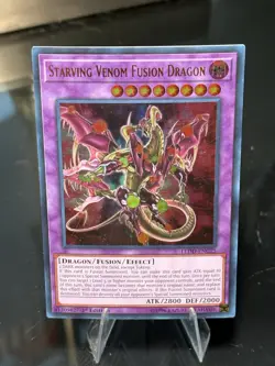 Starving Venom Fusion Dragon LEDD-ENC25 Ultra Rare 1st Edition YuGiOh Card NM - Image 5