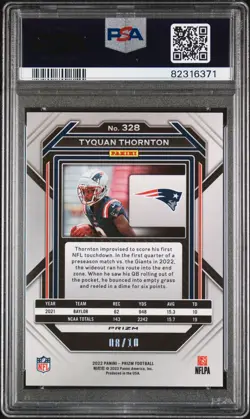 2022 Panini Prizm Tyquan Thornton 328 Gold Prizm PSA 9 - Image 2
