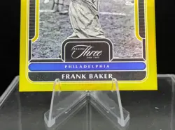 2023 Panini Three and Two Holo Gold /15 Home Run Baker Frank Baker #4 HOF Card - Image 3