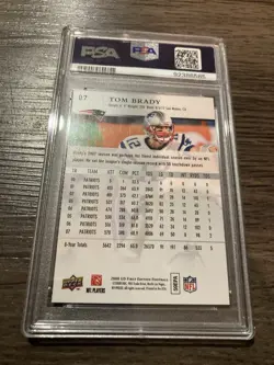 2008 Upper Deck First Edition PSA 9 Tom Brady #87 NE Patriots HOF Mint GOAT MVP - Image 2
