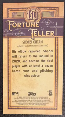 2020 Topps Gypsy Queen - Fortune Teller - #FTM-1 Shohei Ohtani - LA Angels - Image 2