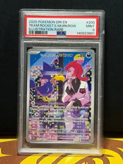 Team Rocket's Murkrow - 200/182 - Destined Rivals - PSA 9 - Image 1