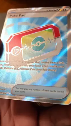 Poke Pad 113/088 Full Art Trainer Pokemon TCG Card Perfect Order - Pack Fresh - Image 2