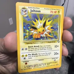 Pokemon 1999 Jolteon Jungle 4/64 Holo Rare Unlimited English TCG Card LP - Image 3