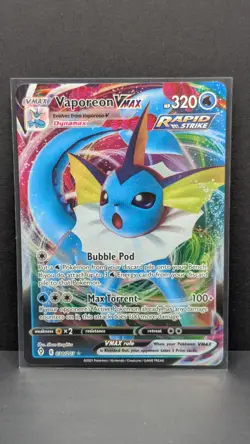 Vaporeon VMAX 030/203 SWSH07: Evolving Skies Holo Pokemon Card TCG NM - Image 1