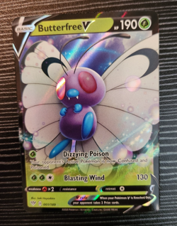 Pokemon- Butterfree V 001/189- Darkness Ablaze- Ultra Rare Full Art Card - Image 1