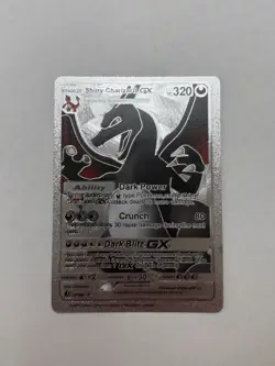 Shiny Charizard Gx Silver Foil Fan Art Display Card NM/M - Image 1