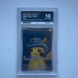 ACE 10 Pikachu With Grey Felt Hat - Van Gogh Museum Promo Pokemon Card - Image 1