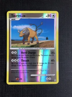 Pokemon Reverse Foil Card : Tauros 74/146 (D&P Legends Awakened Set) LP/NM - Image 1