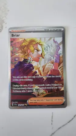 Pokemon Briar Card 171/142 Sv07 Stellar Crown SCR, Near Mint Condition - Image 1