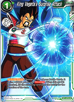 King Vegeta's Surprise Attack Alt Art BT1-079 UC Dragon Ball Super Card TCG X1 - Image 1