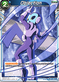 Objection Alt Art BT1-052 C Dragon Ball Super Card TCG X1 - Image 1