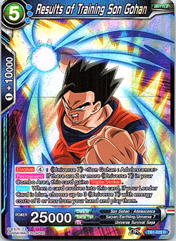 Results Of Training Son Gohan TB1-028 R Dragon Ball Super Card TCG X1 - Image 1