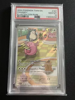 Chansey Illustration 187/167 Twilight Masquerade PSA 10 GEM MINT Pokemon TCG - Image 1