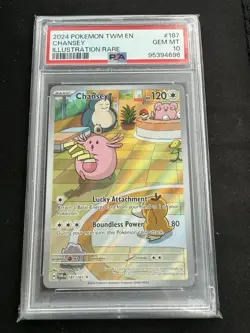 Chansey Illustration 187/167 Twilight Masquerade PSA 10 GEM MINT Pokemon TCG - Image 1