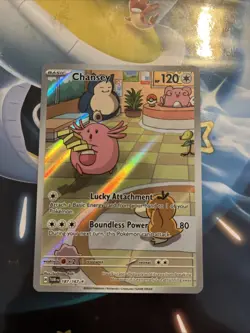 Pokemon TCG Chansey Illustration Art Rare Card Twilight Masquerade 187/167 - Image 1