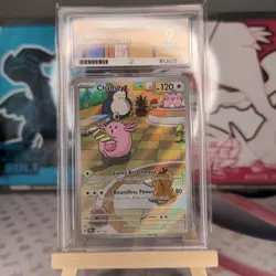 Pokemon TCG Chansey 187/167 Twilight Masquerade Illustration Rare Holo Ace 9 - Image 1