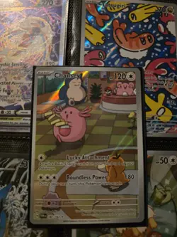 Pokemon Chansey TCG Twilight Masquerade Holo Card Illustration 187/167 - Image 1