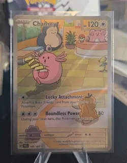 Pokemon Chansey TCG Twilight Masquerade Holo Card Illustration 187/167 - Image 1