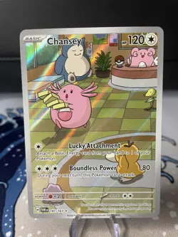 Pokemon Chansey TCG Twilight Masquerade Holo Card Illustration 187/167 - Image 1