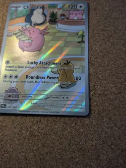 Pokemon Chansey TCG Twilight Masquerade Holo Card Illustration 187/167 - Image 2