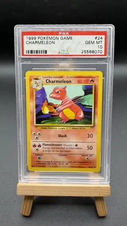 Pokemon TCG Charmeleon 1999 WOTC Base Set Card 24/102 PSA 10 Gem Mint - Image 1