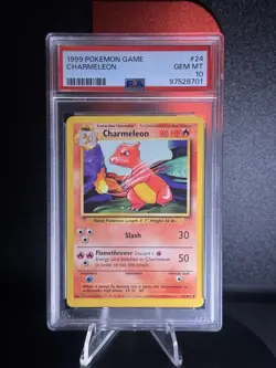 Pokemon TCG Charmeleon 1999 WOTC Base Set Card 24/102 PSA 10 Gem Mint - Image 1