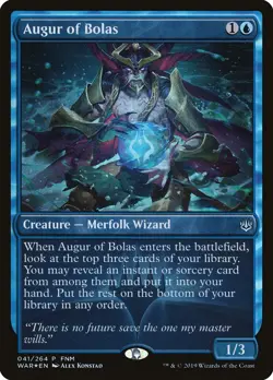 4x Augur of Bolas *FOIL PROMO* - NM/LP - War of the Spark - SPARROW MAGIC - Image 1