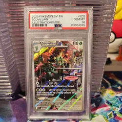 2023 Pokemon Svi EN-Scarlet & Violet Scovillain #202 Illustration Rare PSA 10 - Image 1