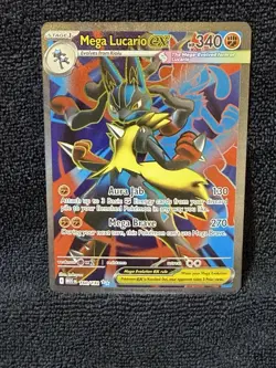 Pokemon TCG Mega Lucario ex 160/132 ME01: Mega Evolution Ultra Rare Holo - Image 1