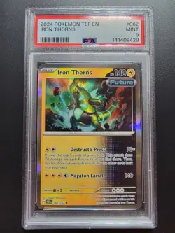 Pokemon TCG: Iron Thorns - 62/162 - Holo Rare - Temporal Forces PSA 9 - Image 1