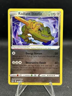 Pokemon TCG - Radiant Steelix 124/196 Swsh11: Lost Origin Holo - Image 1