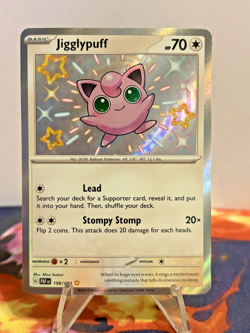 Pokemon TCG Jigglypuff Shiny Rare SV: Paldean Fates 198/091 NM - Image 1