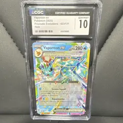 Pokemon Vaporeon ex 023/131 Sv: Prismatic Evolutions Holo CGC 10 - Image 1
