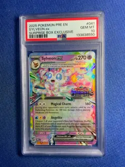 2025 POKEMON PRE EN-PRISMATIC EVOLUTIONS #041 SYLVEON EX PSA 10 - Image 1