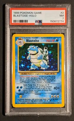 1999 Pokemon Base Set Blastoise Holo #2/102 – PSA 7 (NM) - Image 1